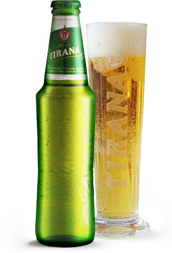 Shishe qelqi jeshile Birra Tirana 0,33 litra